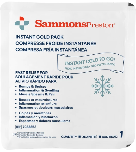 Performance Health Sammons Instant Cold Packs – Standard, 5.5" x 6", 6.5" x 9", Single-Use