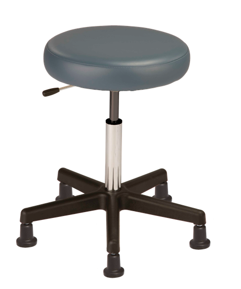 MTI 320 Stool – Pneumatic Hand Operated, Black Base without Backrest, 300 lbs. Capacity, For Exam and