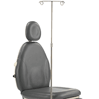 MTI IV Rod – IV Rod Assembly, Adjustable, Post Mounted, G2, For MTI G2 Chairs, Factory Fit and Finish