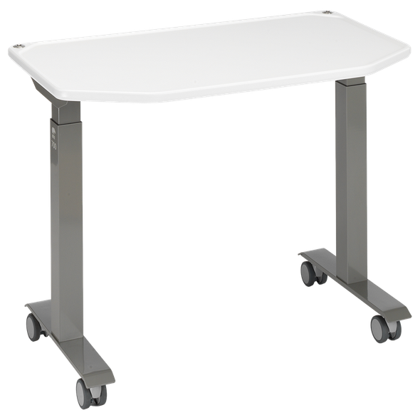 MTI 700 Mobile Instrument Table – Adjustable Height, Ultra White Top, 200 lb Capacity, For Surgery and