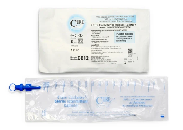 Convatec Cure Catheter Closed System – 8FR to 16FR French Sizes, Boxes of 100, Sterile, Supplied by MedicalEx