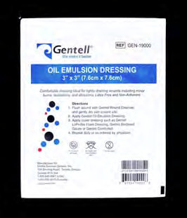 Gentell Shur-Conform Oil Emulsion Dressings – 3 in x 3 in to 3 in x 16 in Sizes, Boxes of 6 or 12 or 24