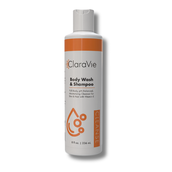 Gentell ClaraVie Body Wash & Shampoo – Boxes of 4 or 48, For Daily Skin Care, Genuine Gentell Product