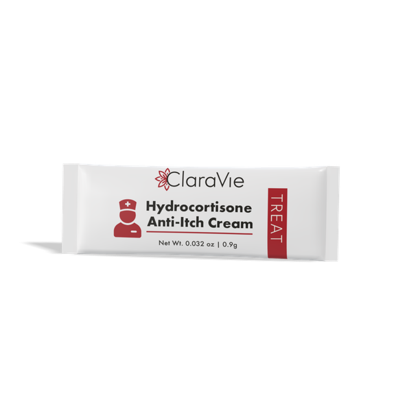 Gentell ClaraVie Hydrocortisone Cream – Boxes of 24 or 72 or 288, For Daily Skin Care, Genuine Gentell Product