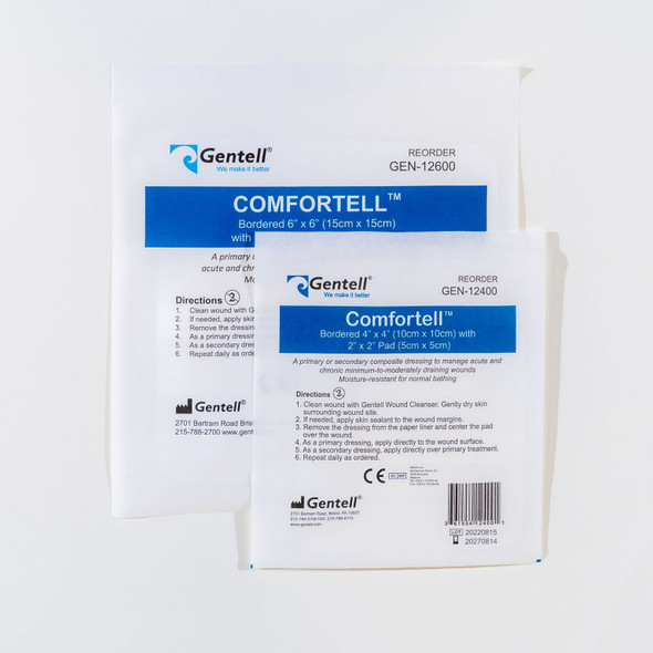 Gentell Comfortell (Water Resistant) – 4 in x 4 in to 6 in x 6 in Sizes, Boxes of 50, Genuine Gentell Product