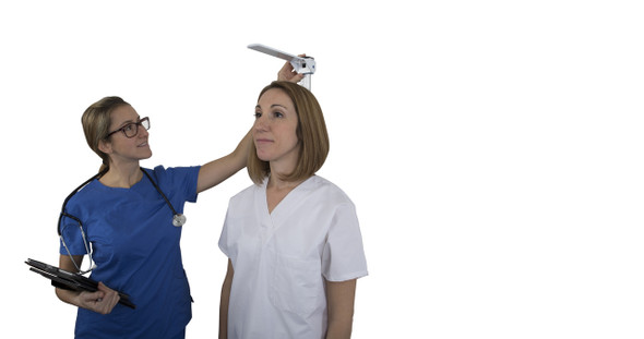 Health O Meter 201HR Wall-Mounted Telescopic Metal Height Rod – For Clinics and Physician Offices