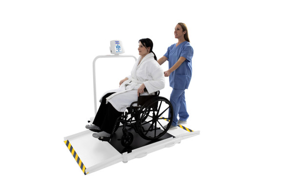 Health O Meter 2620KL Digital Wheelchair Scale With Dual Ramps And Extra-Large Platform, ADA Compliant