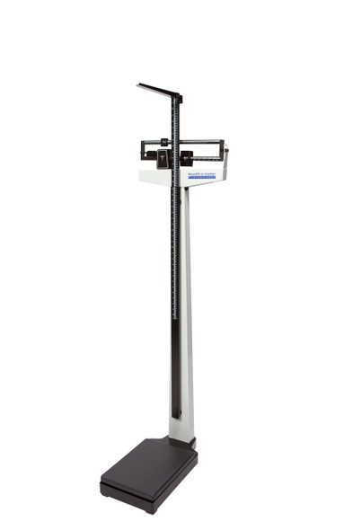 Health O Meter 402KL Mechanical Beam Scale with Height Rod, Pounds and Kilograms – 390 lb Capacity