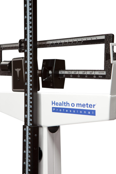 Health O Meter 402KL Mechanical Beam Scale with Height Rod, Pounds and Kilograms – 390 lb Capacity