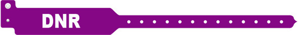 Medical ID Solutions 3200 Series Adult Tri-Laminate Wideface DNR Alert Wristbands – One-Time-Use snap closure