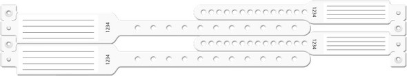 Medical ID Solutions Vinyl Mother/Baby 4-Part Set Insert Wristbands – One-Time-Use snap closure