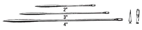 Cincinnati Straight Cutting Suture Needles, Triangular Point, Stainless Steel, Non-Sterile, 12 Per Pack