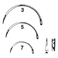 Cincinnati Regular Surgeon Suture Needles, 1/2 Circle Reverse Cutting Edge, Stainless Steel, Non-Sterile