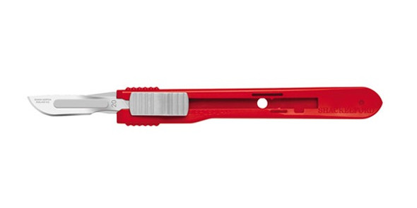 Swann Morton Safety Scalpels Size 20, Stainless Steel, Sterile and Non-Sterile, Retractable Blade Design