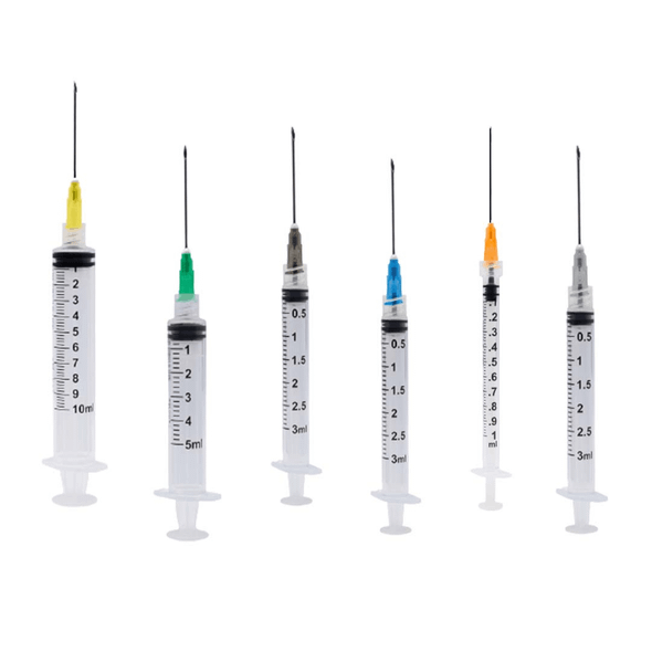 RELI Conventional Hypodermic Needle with Pre-Attached Luer Lock Syringe – Packaged 100 to a box