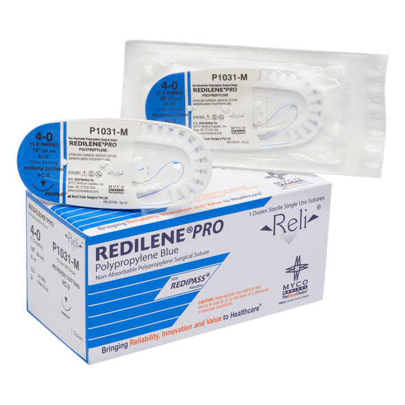 REDILENE PRO Non-Absorbable Monofilament Polypropylene Suture with Needle – Packaged 12 to a box