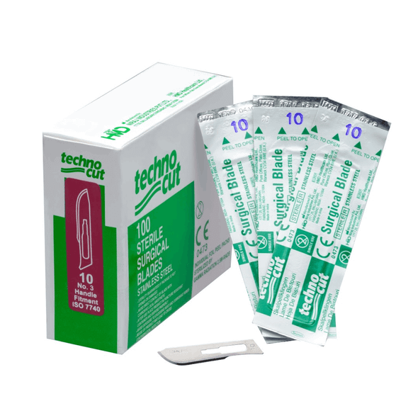 TECHNOCUT Premium Surgical Blades – Packaged 100 to a box – 9 Configurations – Sterile and Single-Use