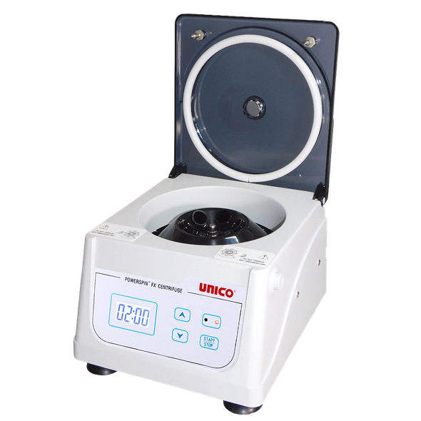 Unico PowerSpin Benchtop Centrifuge – Fixed Speed 3,400 RPM, 6 Place Rotor, 30 min. Timer, Genuine Unico Part
