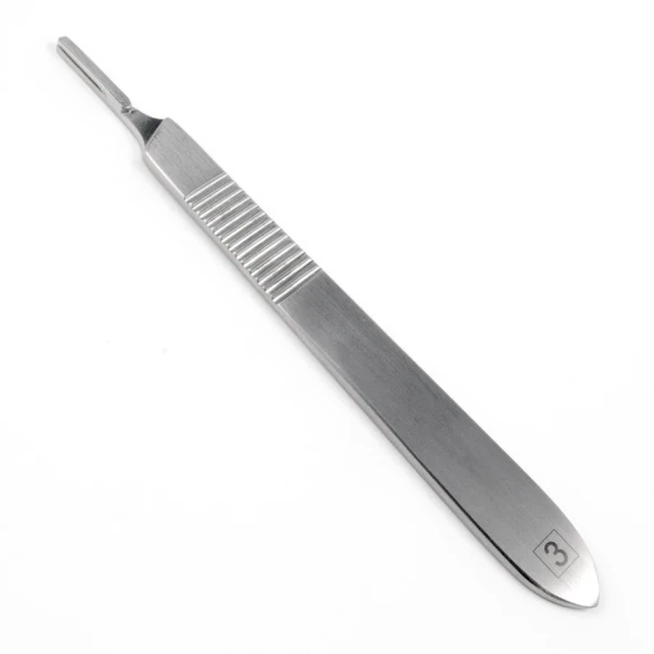 Sklar Scalpel Handle – 4-3/4 in, #3, Straight, Serrated Handle, Sklar OR Grade, Reusable, For Cardiovascular