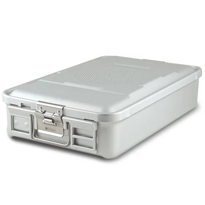 SklarLite Sterilization Container – 4 in, Silver, Anodized aluminum alloy, Sklar OR Grade, Reusable