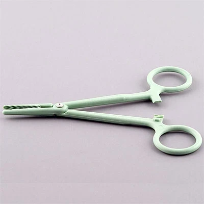 Sklar Sterile Plastic Hemostatic Forceps – 5-1/4 in, Straight, Blunt, Serrated Edge, Finger rings Handle