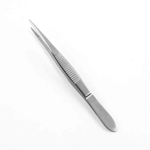 Sklar Econo Sterile Splinter Forceps, Fine Point 4.5" Cs/25 – 4-1/2 in, Straight, Serrated Edge