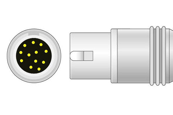 Cables & Sensors Philips Compatible Direct-Connect ECG Cable – 2 Configurations, 3 Leads Pinch/Grabber
