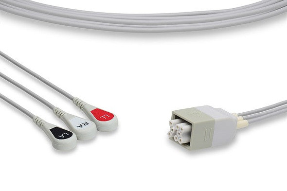 Cables & Sensors GE Healthcare > Marquette Compatible ECG Telemetry Leadwire – 5 Leads Pinch/Grabber