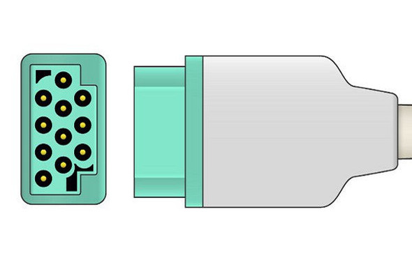Cables & Sensors GE Healthcare > Marquette Compatible ECG Trunk Cable – 3 Leads, For Patient Monitoring