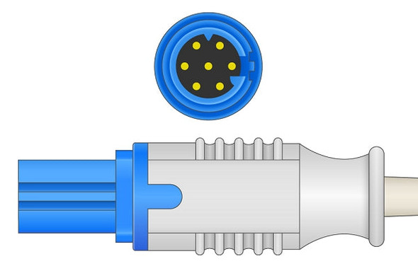 Cables & Sensors Draeger Compatible SpO2 Adapter Cable – 7 ft, For Patient Monitoring, For Draeger Equipment