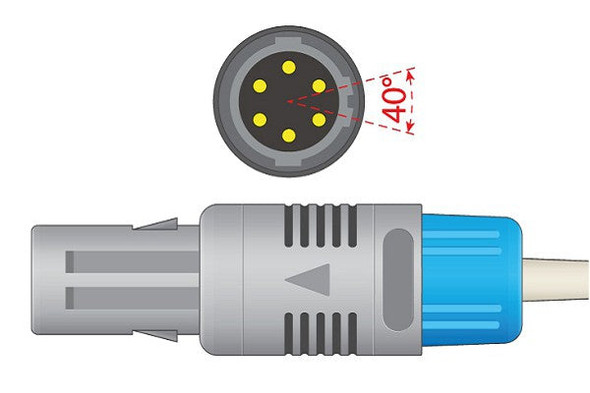 Cables & Sensors Mindray > Datascope Compatible SpO2 Adapter Cable 0010-20-42594 – 7 ft, Direct Fit