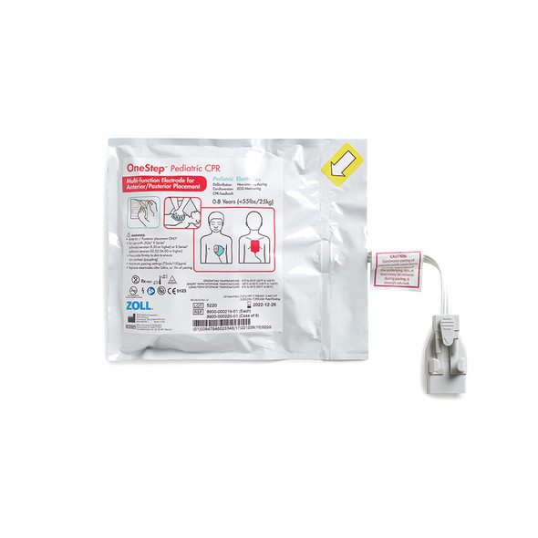 ZOLL OneStep Pediatric CPR Electrode, Single – for R Series, X Series, 1 per Box, OneStep Electrode System