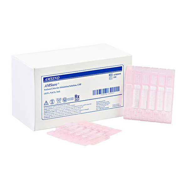 AMSure Sodium Chloride Inhalation Solution 0.9% Unit Dose Vials – Packaged 144 per case – 3 Configurations