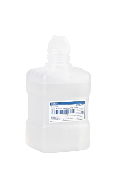 AMSure Sterile Water for Inhalation USP – Packaged 12 per case – 2 Configurations – Sterile and Single-Use