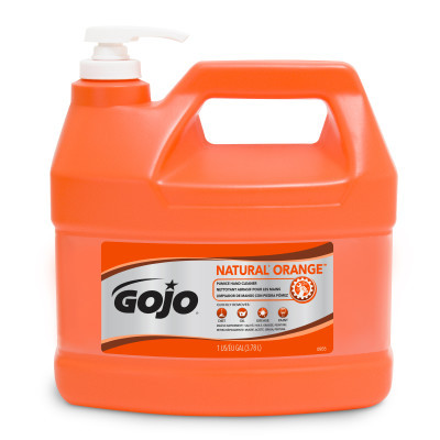 GOJO NATURAL* ORANGE Pumice Hand Cleaner – 1 Gallon Pump Bottle – 3785 mL Size – Packaged 4 per case