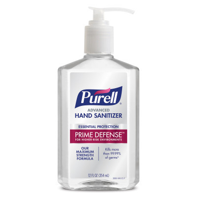 PURELL PRIME DEFENSE Advanced Hand Sanitizer – 12 fl oz Table Top Pump Bottle – Packaged 12 per case