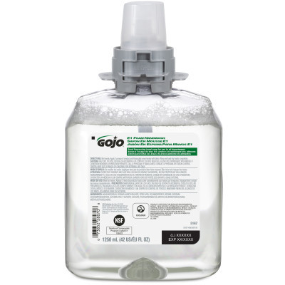 GOJO E1 Foam Handwash – For FMX Dispensers – 1250 mL Refill for GOJO FMX-12 Dispenser – 1250mL Size