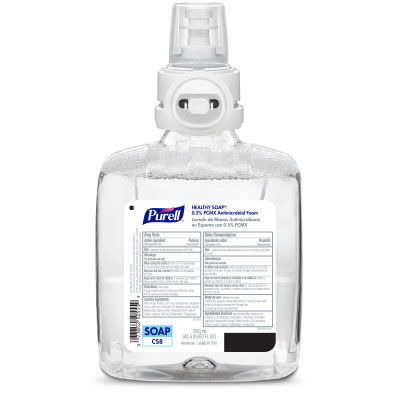 PURELL HEALTHY SOAP 0.5% PCMX Antimicrobial Foam – For CS8 Dispensers – 1200 mL Size – Packaged 2 per case