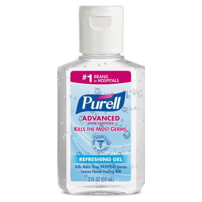 PURELL Advanced Hand Sanitizer Gel – 2 fl oz Portable Flip Cap Bottle – Packaged 24 per case
