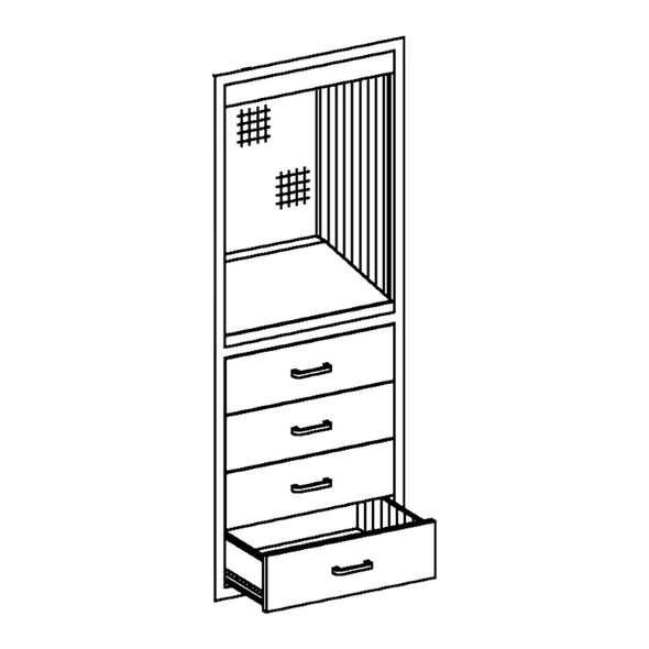Blickman Medical Supply Cabinet with Desk – 24 1/8 in W x 60 in H x 18 in D – Stainless Steel Construction