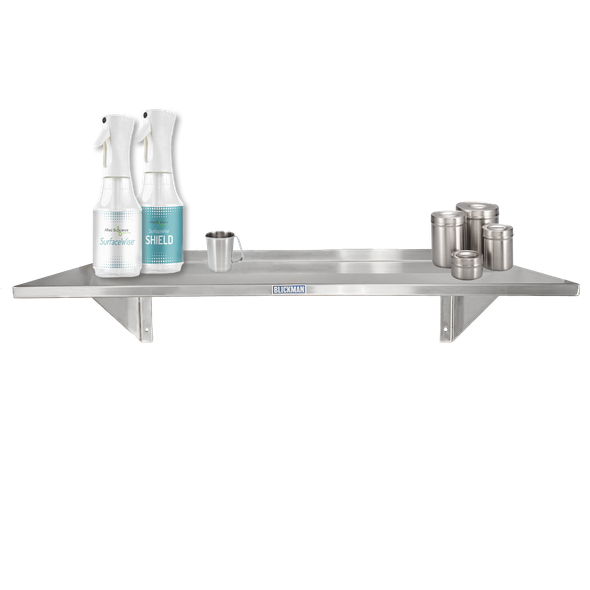 Blickman Stainless Steel Medical Wall Shelf – Medical Grade Casework – with Adjustable Storage – Steel Build