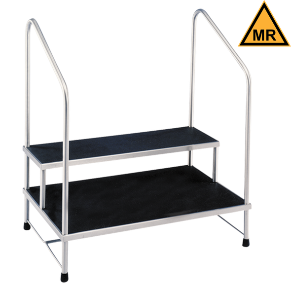 Blickman Double-Step Foot Stool – Stainless Steel Construction – for Exam and Operating Rooms – Steel Build