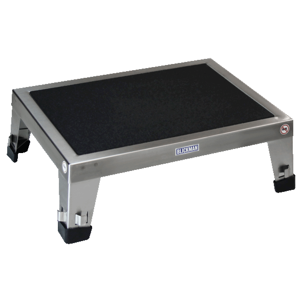 Blickman EZ Stacking Foot Stool – Stainless Steel Construction – for Exam and Operating Rooms – Steel Build