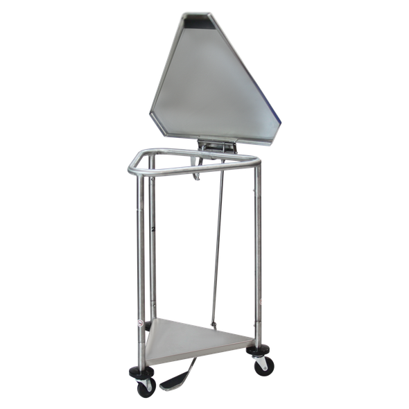 Blickman Space Saver Hamper – Stainless Steel Frame – for Soiled Linen Collection – with Foot Pedal Options