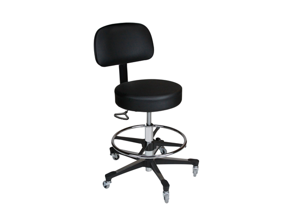 Blickman Deluxe Exam Stool – Height Adjustable Seat – Vinyl Upholstered Seat – for Exam and Procedure Rooms
