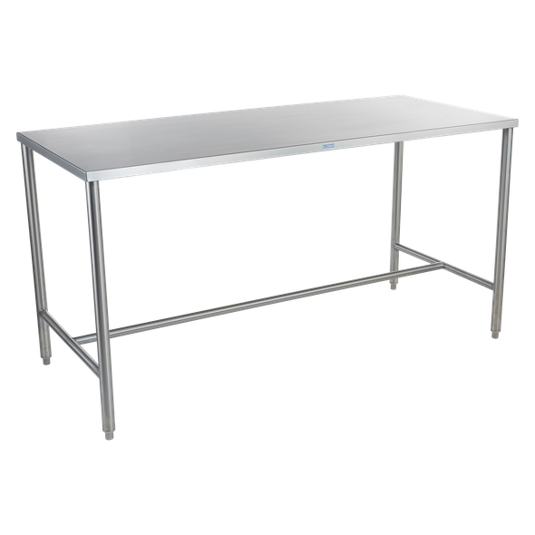 Blickman Medical Work Table – 68 in W x 36 in H x 30 in D – Lower Shelf and H-Brace – for Operating Room Use
