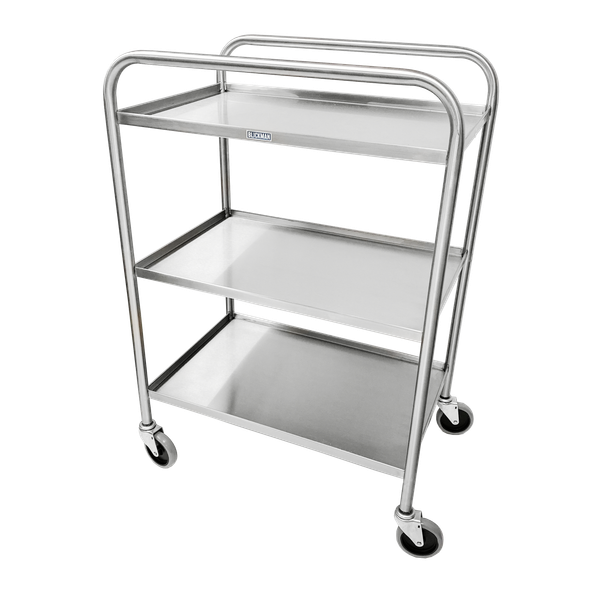 Blickman Medium Duty Utility Cart with Side Rails – 27 1/2 in W x 40 in H – with Swivel Casters – Steel Build