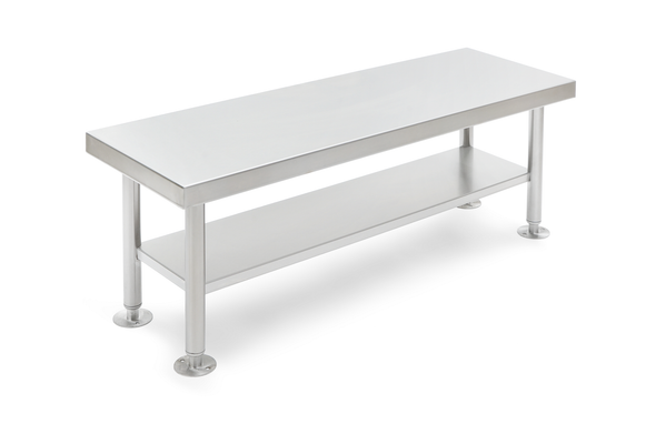 Blickman Freestanding Gowning Bench – 48 in W x 16 in D – Stainless Steel Construction – for Clinical Use
