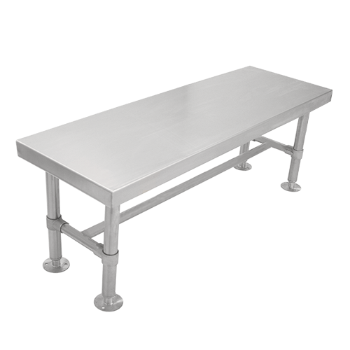 Blickman Knockdown Gowning Bench – 48 in W x 16 in D – Stainless Steel Construction – for Clinical Use
