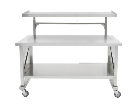 Blickman Medical Back Table – 48 inL x 30 in D – Stainless Steel Construction – Lower Shelf and H-Brace